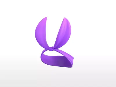 Headband037 Purple Headband 3D model