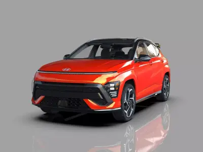 Hyundai Kona N line 2024 HQ interior 3D model