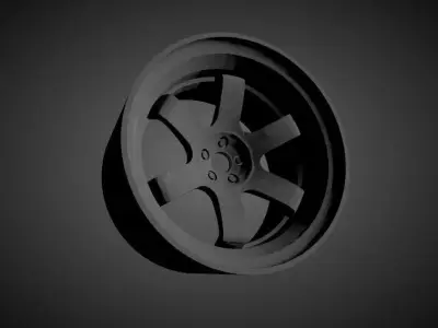 Rays Volk TE37 scalable and Printable rim 3D print model