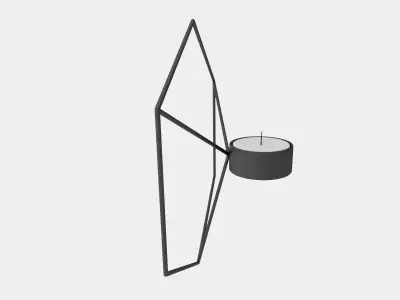 Wall metal candle holder 3D model