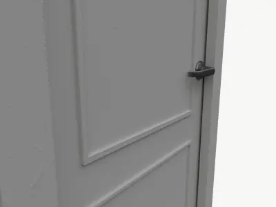 Low Poly Door Ready to Animate Low-poly 3D model