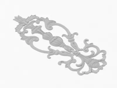 Cartouche ornament 008 3D model