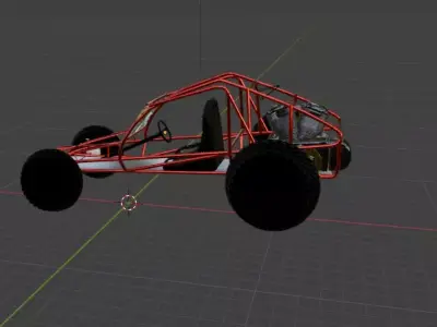 a god looking dune buggy with a Harley swap v twin Free low-poly 3D model