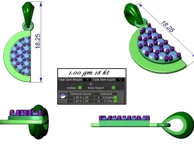 Pendant Earrings combo - 337 3D print model