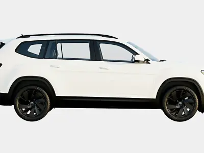 Volkswagen Atlas 2024 Base Model Low-poly 3D model