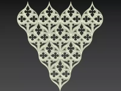 Seamless Gothic pattern 3 3D print model