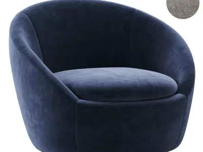 Cozy Swivel Chair By westelm 3D model