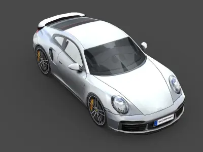 Porsche 911 Carrera Turbo S Low-poly 3D model