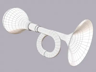 Air Horn Low-poly 3D model