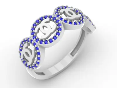 Jewelry Diamond Ring Model RG11 Free 3D print model