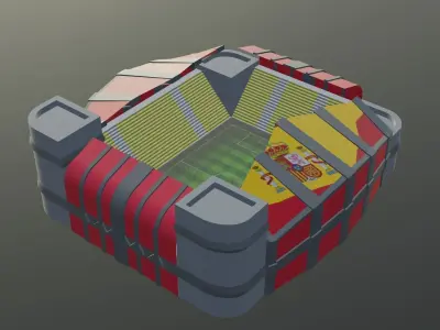 Football Stadium - Spain Low-poly 3D model