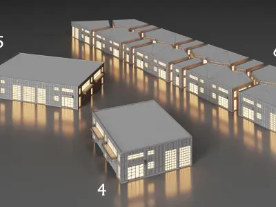 SimplePoly  factory KITBASH Low-poly 3D model-Urban Vol 03 Low-poly 3D model