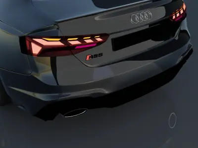  Audi RS5 car Low-poly 3D model