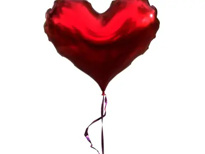 Red Heart Balloon 3D model