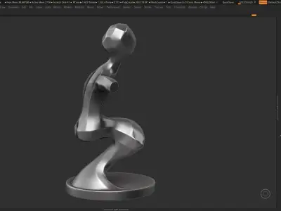 Modern Abstract Human Anatomy sculpture 3d print model 131 3D print model