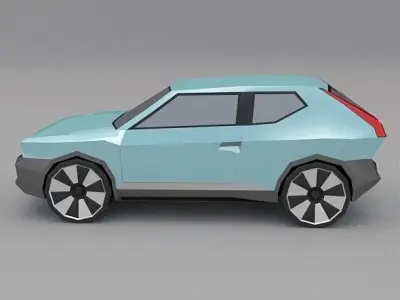Suv lowpoly concept Low-poly 3D model