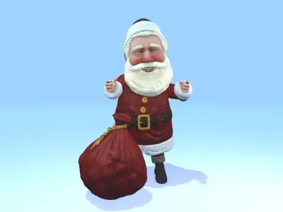 Santa Claus Low-poly 3D model