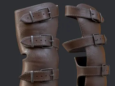 Hand Brace Leather Low-poly 3D model