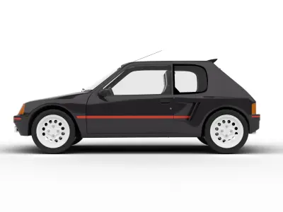 Peugeot 205 Turbo 16 1984 3d model 3D model