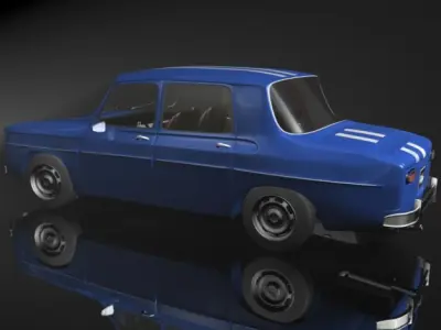 Renault 8 Gordini 3D Low-poly 3D model