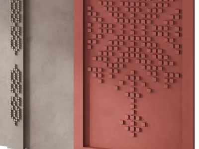 68 Mosaic Headboard 3D model
