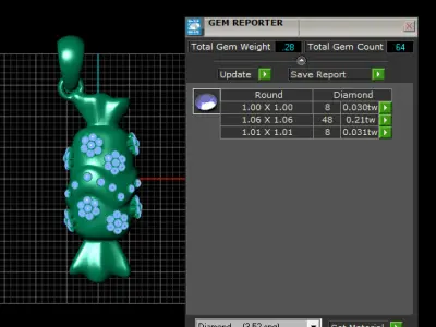  CANDY CANE PENDANT 3D Print Model  pendant  3D print model