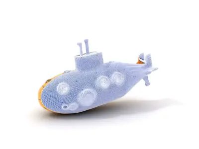 Yellow Submarine model pack Low-poly 3D model