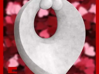 Love Sculpture Home Decoration Valentines Day Gift Couple Art 3D print model