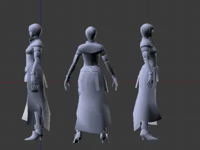 Elf Girl Low-poly 3D model