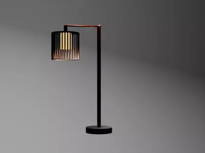 Modern Hanging Floor Lamp 3D Model Free low-poly 3D model