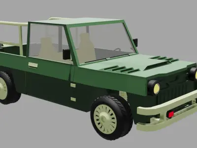 Car low poly military vehicle 3D print model