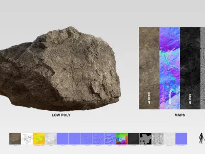 Lake Stone 3D scan 3D model