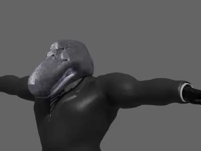 Friendly 6eye monster Free low-poly 3D model