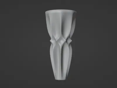 Vase porcelain pink 2 3D model