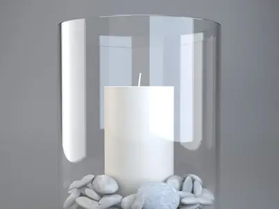 Glass Candle Holder 3D model