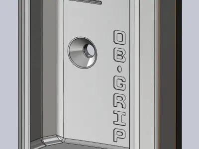 Car-Mount-Uniden-BCD436HP-RAM-OBGrip gear shifter in car 3D print model