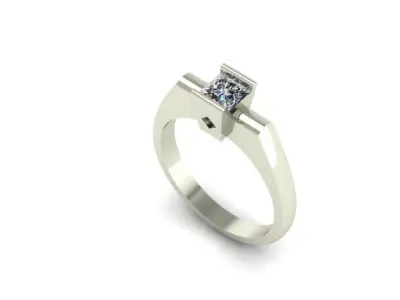 Princess Bridal Ring 3D print model