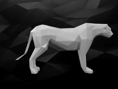 3D Printable Cheetah Model 3D print model