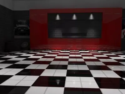 Garage Auto Low-poly 3D model