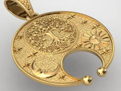 Pendant Three Of Life P 0015 3D print model