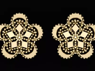 AMERICAN LUXURY EARRING 3D PRINTABLE MODEL 3D print model