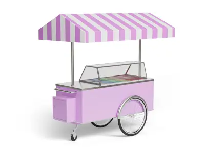 ice cream cart 3D model