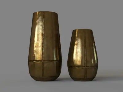 Lei Iron Vase Set of 2 3D model