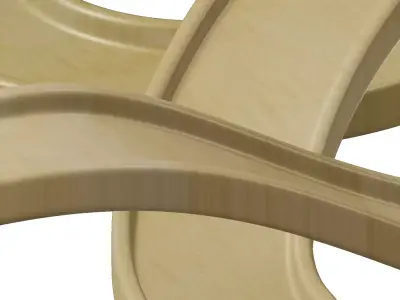 Wooden Premium Automotive Track Toy 3D model