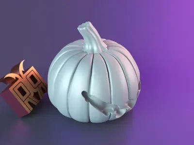 Halloween pumpkin decor 01 3D print model