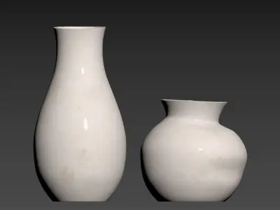 Set 2 Decorative Vase 3D model
