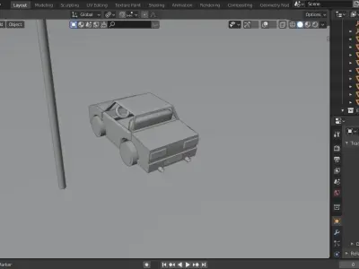 Low-Poly Car 3D model