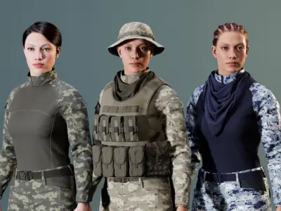 Tactical Clothing Vol 1 For MetaHuman - Game Ready - Rigged Low-poly 3D model