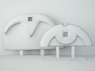 Tribal Art on Stand 1 3D model