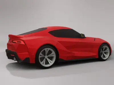 Toyota Supra lowpoly 3D model Low-poly 3D model